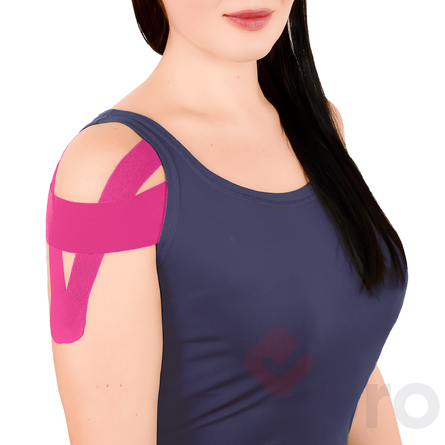 Kinesiology tape, 5 cm x 5 m, pink