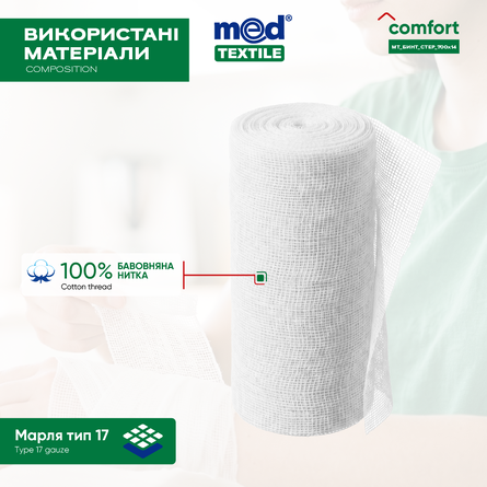 Sterile Medical Gauze Bandage, 7 m*14 cm
