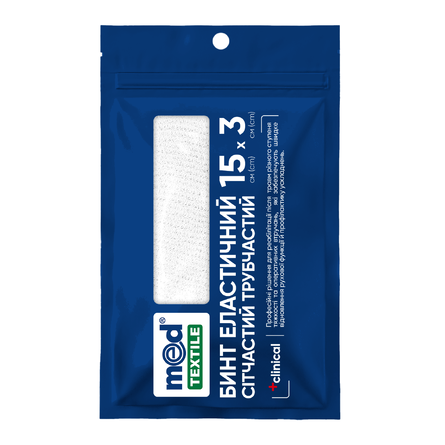 Elastic tubular net bandage, 15 cm x 3 cm