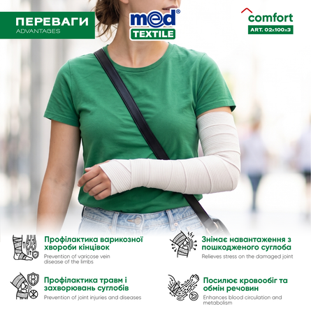 Elastic Bandage with Medium Tensility, 3 m x 10 cm